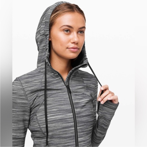 SOLD Lululemon Hooded Define Jacket in Black and White Heathered Size 8 - Picture 4 of 8